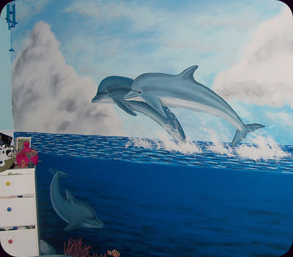 Dolphin mural